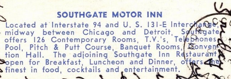 Southgate Motel - Vintage Postcard (newer photo)